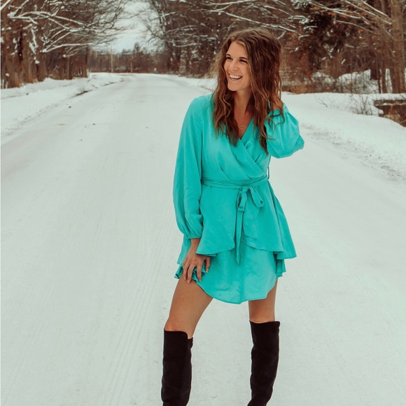 Teal Zesica Dress - Size Small - Picture 2 of 2